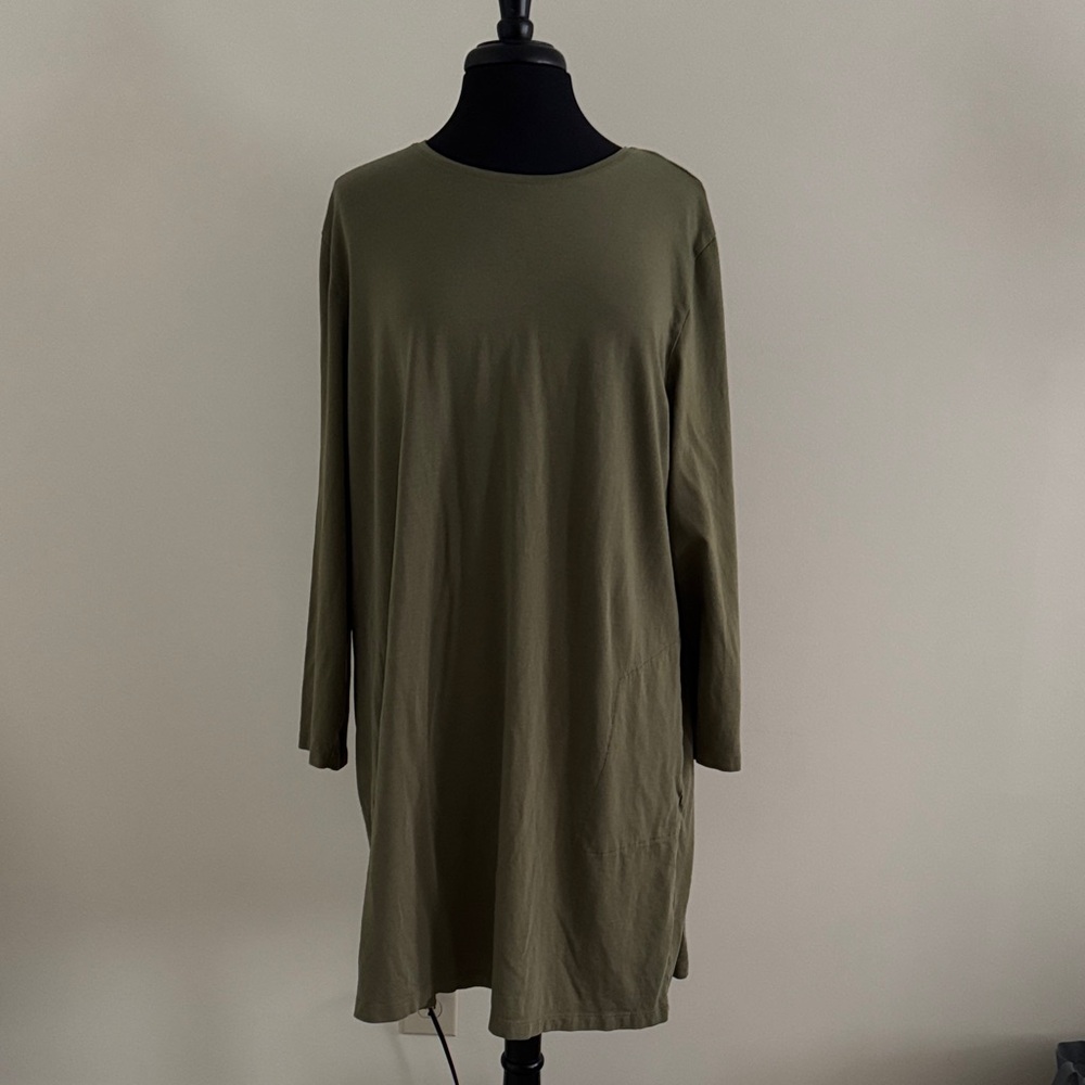 Gudrun Sjoden Khaki Long Sleeve Dress